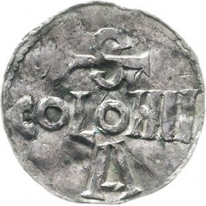 Westliches Sachsen: königliche Münzstätte, Otto I. oder Otto II., Nachahmung Kölner Pfennig