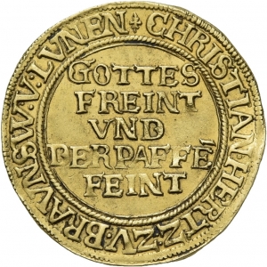 Braunschweig-Wolfenbüttel: Christian von Halberstadt, Pfaffenfeindgoldgulden