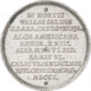 Großkurth, Heinrich Paul: Anton Ulrich von Braunschweig-Wolfenbüttel, blühende Aloe in Salzdahlum